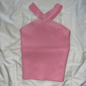 Aritzia Babaton sculpt knit criss cross tank